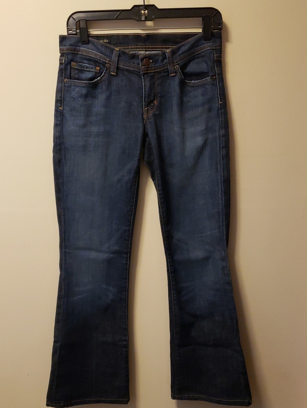 Citizens Of Humanity Ingrid 002 Low Waist Flair Stretch Dark Blue Jeans